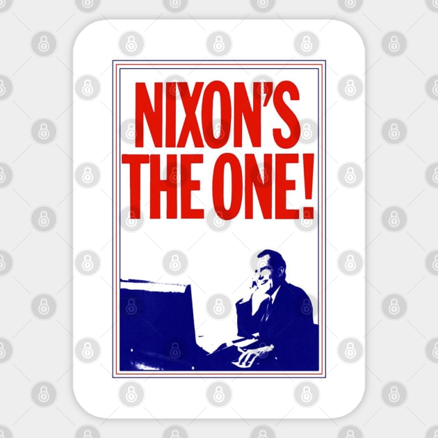 Richard Nixon Vintage Campaign Poster Sticker by Matt's Wild Designs